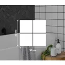 Панель ПВХ Центурион Плитка крупная белый 300x300x2мм 0.09 м²