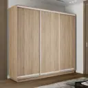 Шкаф-купе Мебельная Компания Е1 3 дверный 240x240x45 см 9 полок ЛДСП цвет дуб сонома
