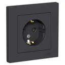 Розетка встраиваемая Systeme electric Серия отсутствует ATN001044 с заземлением цвет черный