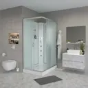 Душевая кабина Niagara 439753QBKG низкий поддон 90x70см