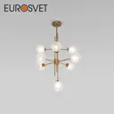 Люстра на штанге Eurosvet Volver A070618 8 ламп 10 м² цвет латунь