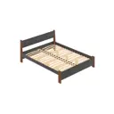 Кровать Solarius Мишка орто основание 130x80x210см дерево цвет темно-серый/темный дуб