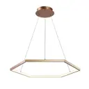 Люстра подвесная светодиодная Favourite Hexagon Fv_2103-6p 16 м² теплый белый (желтый) свет цвет золотистый
