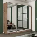 Шкаф-купе Мебельная Компания Е1 3 дверный 240x240x45 см зеркала 9 полок ЛДСП цвет крафтовый дуб