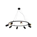 Светильник подвесной Crystal lux Clt 015 015c8 d800 bl 8 ламп 19 м² цвет черный