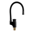Смеситель для кухни Potato P58388Bl гибкий излив 15.5 см цвет черный