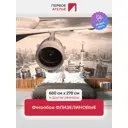 Фотообои флизелиновые Первое Ателье pw78600-600х270 Самолет и вид на город с высоты 600x270 см