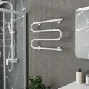 Полотенцесушитель электрический Bauedge M White AF0041 615x415 мм 40 Вт M-образный цвет белый матовый