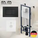 Инсталляция для подвесного унитаза Am.pm I077707.0238 Jump механическая кнопка Jump S матовый черный