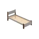 Кровать Solarius Мишка реечное основание mkr-obiv-rs15-ven100-190 110 x 80 x 200 см дерево цвет светло-серый/венге