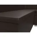 Диван кухонный угловой Уют правый угол Лига диванов 28385 152x89x126 см экокожа цвет коричневый