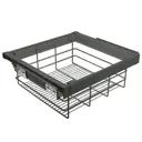 Корзина GTV 16570 56x20.20x48.30 см металл/пластик цвет графит