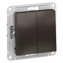 Переключатель встраиваемый Systeme electric AtlasDesign ATN000665 2 клавиши цвет коричневый