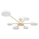 Люстра потолочная светодиодная Loft It Sunrise 10316-6 white 14.23 м² теплый белый (желтый) свет цвет дерево/белый