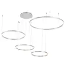 Светильник подвесной светодиодный Stilfort SF4005-11-04PL-CB Planetary с пультом управления 24 м² регулируемый белый свет цвет никель