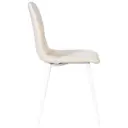 Кухонный стул Dobrin Chilly rombo a006 46x46x55 см велюр цвет бежевый/белый