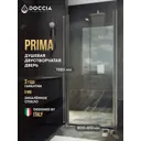 Душевая дверь Doccia GLASS800dv/GL/5CHMT 80см эффект стекла прозрачный распашной