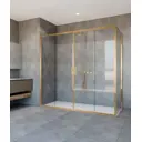Душевой уголок Vincea Garda VSR-1G28017CLG прямоугольный 170x80см золото профиль эффект стекла прозрачный