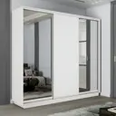 Шкаф-купе Мебельная Компания Е1 3 дверный 220x210x45 см зеркало 9 полок ЛДСП цвет белый