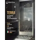 Душевая дверь Doccia GLASS900pt/GL/5CHMT 90см эффект стекла прозрачный распашной