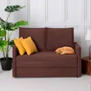 Диван раскладной Cityhd Прямой диван 133x85x78 см велюр цвет коричневый