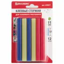 Стержни для клеевого пистолета Brauberg 670317, 11x100 мм, разноцветные, 12 шт