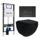 Комплект инсталляция с унитазом Lorne 630323 цвет черный