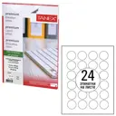 Этикетка самоклеящаяся Tanex D40мм 24 этикетки белая 70г/м2 50л