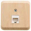Розетка компьютерная накладная Systeme electric Этюд KOMA-001D RJ45 цвет сосна