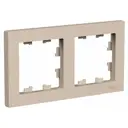 Рамка для розеток и выключателей Systeme electric AtlasDesign ATN001202 2 поста цвет песочный 3 шт.