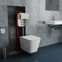 Комплект BAUEDGE NEO45700-BS0001-HQ-Q00001 6 в 1: инсталляция, унитаз безободковый Stil Hurricane, быстросъемное микролифт, кнопка Stil белый глянец