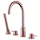 Смеситель для ванны Abber Wasser kreis AF8113RG двухвентильный с душевой лейкой цвет золотой