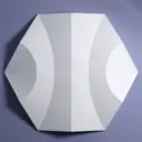 Стеновая панель 3D Bello deco Polymer СП 18 белый 620x540x65мм 0.25м²