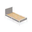 Кровать Solarius KOMP80loft-obiv-rs15-white Кровать Лофт Компакт реечное 85 x 89 x 206 см дсп цвет светло-серый/белый