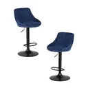 Барный стул Dobrin Logan black lm-5007 45.5x106x48 см цвет синий 2 шт
