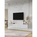 Тумба под телевизор Puzzlemebel Алессио 180x30x27 см ЛДСП цвет белый