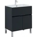 Тумба под раковину Aquanet Алвита new 70 1 ящик, 2 дверцы цвет антрацит