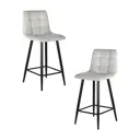 Стул полубарный Dobrin Olivia LML-8078-1 43x94x52 см цвет светло-серый 2шт