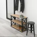 Обувь Make mebel 75x49x30 см 3 полки металл цвет коричневый, черный
