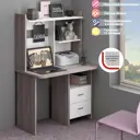 Стол Мэрдэс СКЛ-Прям100Р+НКЛ-100 НБЕ 100x152x60 см лдсп цвет белый, ясень шимо светлый
