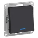Переключатель встраиваемый Systeme electric AtlasDesign ATN001063 1 клавиша с подсветкой цвет черный