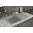 Накладная мойка Gamma stone GS-15 310 50.5x64x18.5 см искусственный камень цвет светло-серый
