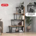 Стеллаж Letta Fiji 4 секции 103x145.2x30 см металл цвет дуб вотан