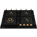 Газовая варочная панель Weissgauff HGG 6445 BL Volcano Burner 60 см 4 конфорки цвет черный 598166