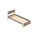 Кровать Solarius Мишка орто основание 90 x 80 x 200 см дерево цвет мокко мусс;ванильный