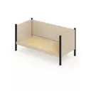 Кровать Solarius Тахта сплошное основание tahta-obiv-spin-beg80-160ser-full 90 x 101 x 170 см дерево цвет бежевый/антрацит