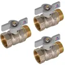 Кран шаровой прямой СТМ CWFMB012K03 DN15 PN40 1/2" НР-ВР латунь ручка бабочка