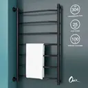 Полотенцесушитель водяной лестница Onix Orion Black Left 60x100 см 1/2" нержавеющая сталь цвет черный матовый