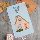 Полотенце Доляна Дом там где кот для кухни 35x60 см цвет синий