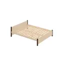 Кровать Solarius Двуспальная Классика мягкая 1432 170 x 63 x 210 см массив сосны цвет бежевый/венге